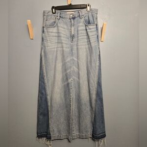 Madewell Two-Tone Wide Leg Jeans